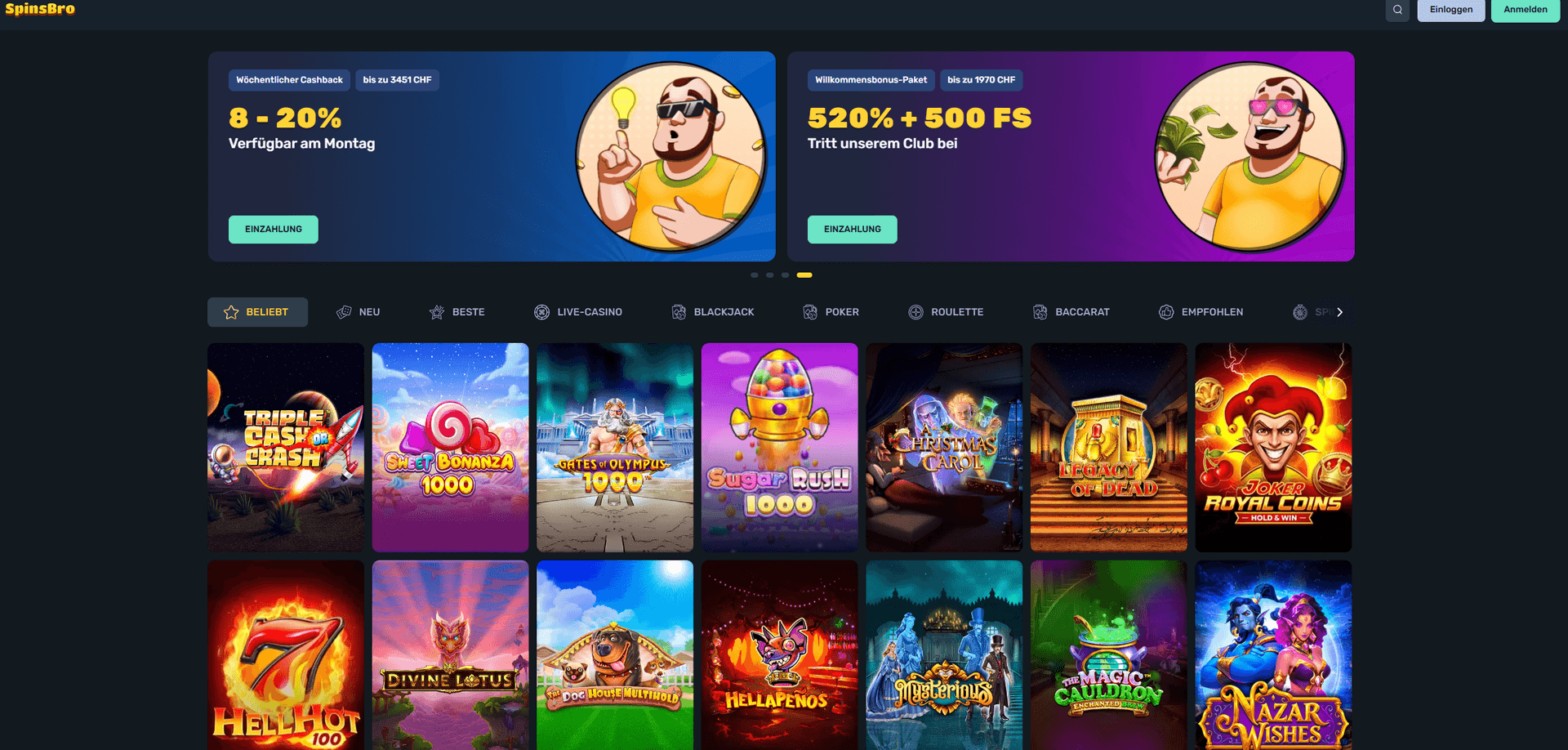 Spinsbro Ausländ Online Casino